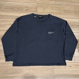 Enfants Riches Deprimes Gray blue distressed long sleeve tee